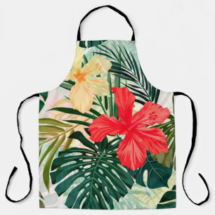 Summer colourful hawaiian seamless pattern with tr apron