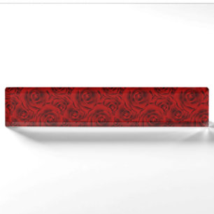 Summer colourful pattern rose nameplate