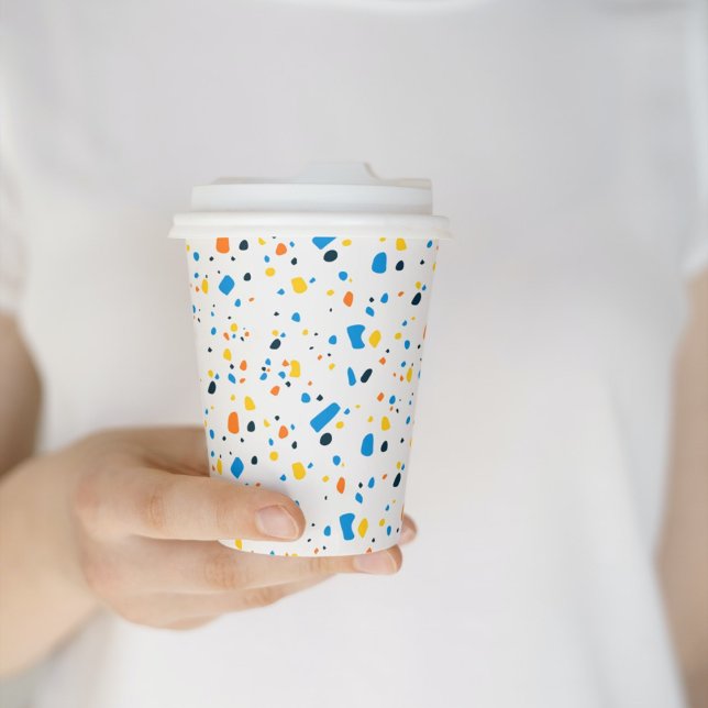 Summer Colourful Pattern Stylish Coffee Shop  Paper Cups (Creator Uploaded)