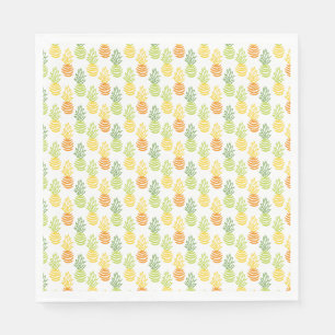 Summer colourful pineapple fruit multicolor patter napkin