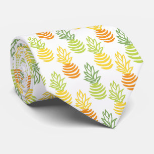 Summer colourful pineapple fruit multicolor patter tie