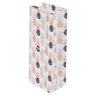 Summer colourful pineapple fruit pattern wine gift bag