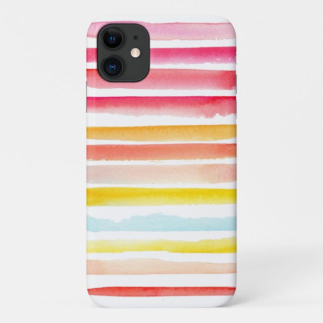 Summer colourful striped pastel modern Case-Mate iPhone case (Back)
