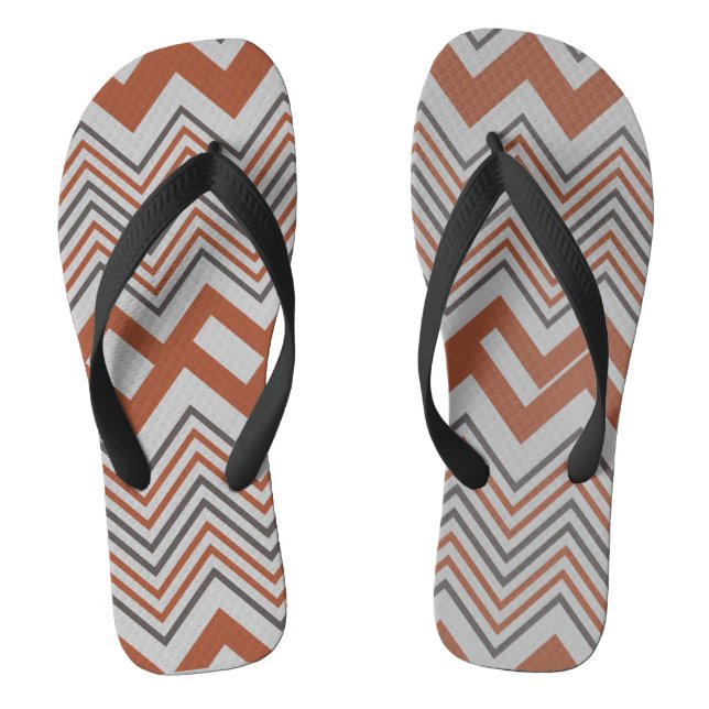 Summer Colourful Zigzag Unisex  Flip Flops (Footbed)