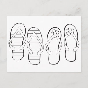 Summer Colouring Postcard