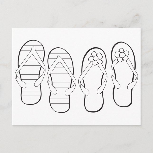 Summer Colouring Postcard (Front)