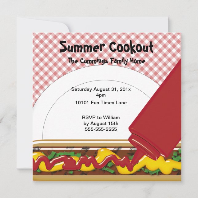 Summer Cookout Invitation (Front)
