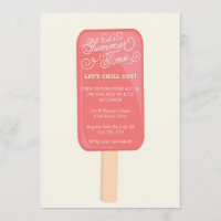 Summer Cookout Party Invitation - Popsicle