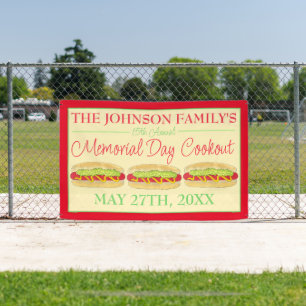 Summer Cookout Picnic Maine Red Snapper Hotdog ME Banner