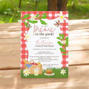 Summer cool Fun Picnic in the park family reunion Invitation