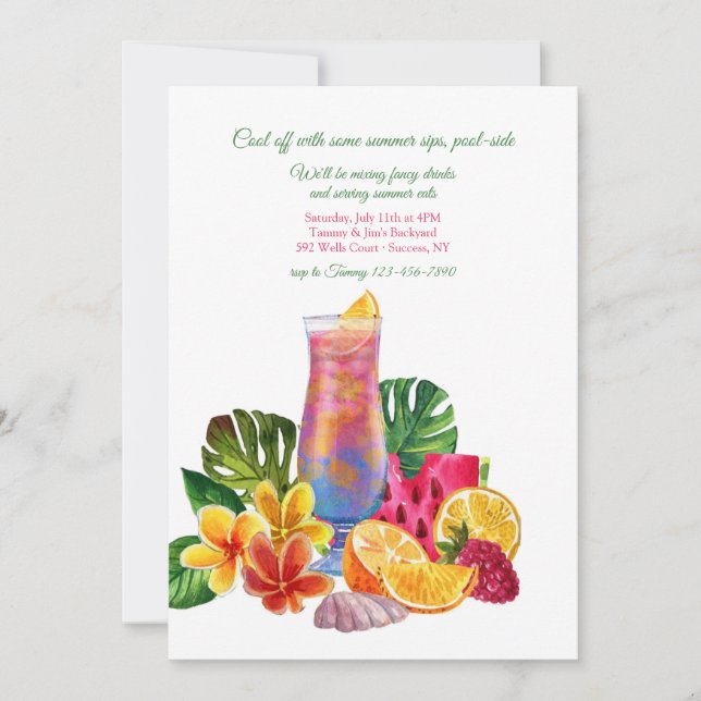 Summer Coolers Invitation (Front)