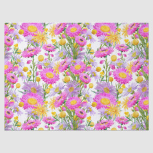 Summer Cottage Garden White Tissue Paper