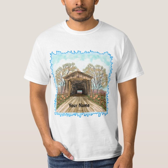 Summer Covered Bridge t-shirt (Front)