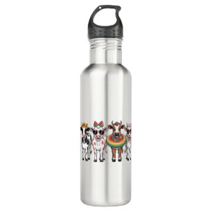 Summer Cows PNG, Beach Farm 710 Ml Water Bottle