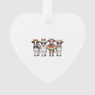 Summer Cows PNG, Beach Farm Ornament