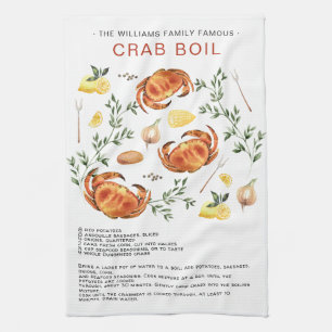 Summer Crab Boil   Recipe Heirloom Tea Towel