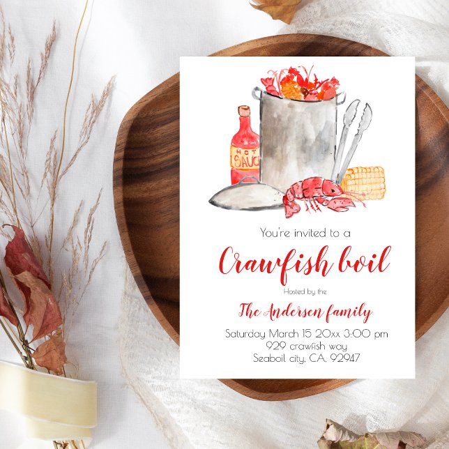 Summer crawfish boil party invitation (Creator Uploaded)