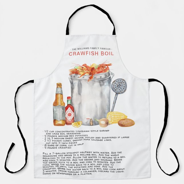 Summer Crawfish Boil | Recipe Heirloom Apron (Front)
