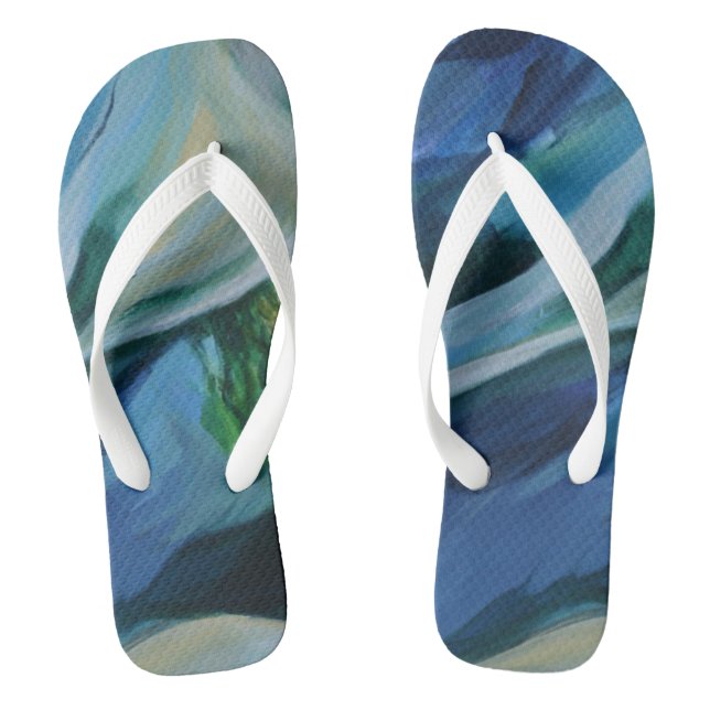 Summer Custom Adult, Wide Straps Flip Flops (Footbed)