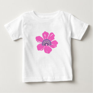 Summer Cute Baby T-Shirt With Pink Flower