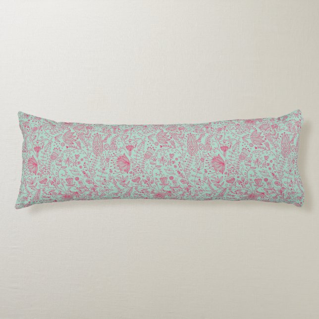 Summer cute floral pattern body cushion (Front)