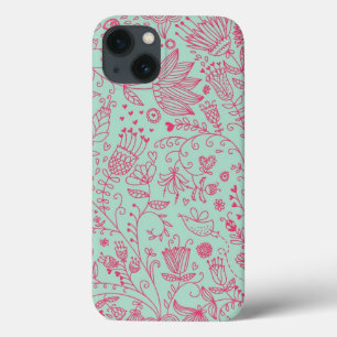Summer cute floral pattern iPhone 13 case