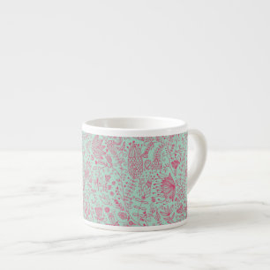 Summer cute floral pattern espresso cup