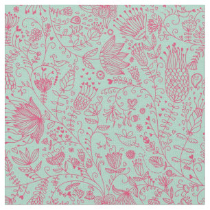 Summer cute floral pattern fabric