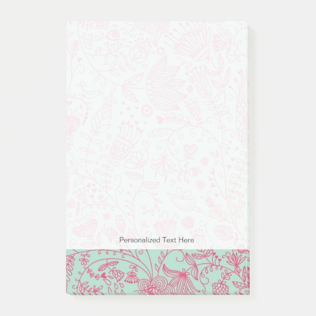 Summer cute floral pattern post-it notes (Front)