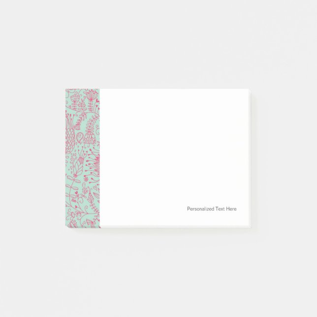 Summer cute floral pattern post-it notes (Front)