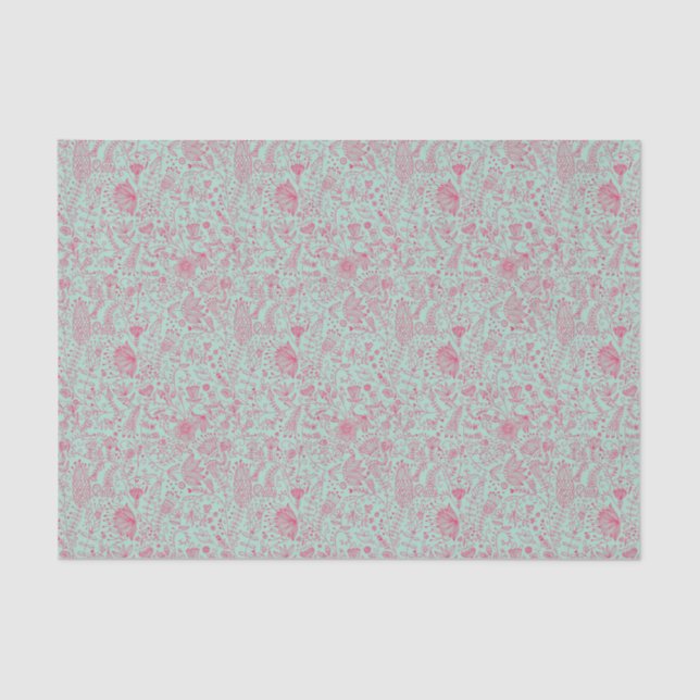 Summer cute floral pattern tissue paper (Front)