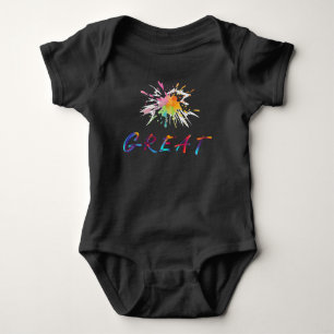 Summer Cute Multicolor Splash Baby & Kids Bodysuit