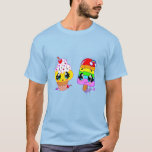 Summer Cute Treats Art Tie Dye Shirt<br><div class="desc">Make an impression in this unique tie dye shirt, featuring two cute summer treats, custom made to your order! Perfect for ice cream and ice pop lovers, it's a great conversation piece among friends, in school, and in the office. Imagine the compliments you’ll get! This design was originally hand drawn...</div>