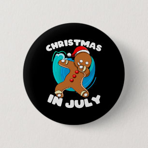 Summer Dabbing Gingerbread Man Xmas Boy Christmas 6 Cm Round Badge