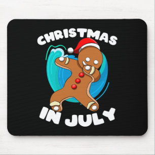 Summer Dabbing Gingerbread Man Xmas Boy Christmas Mouse Mat