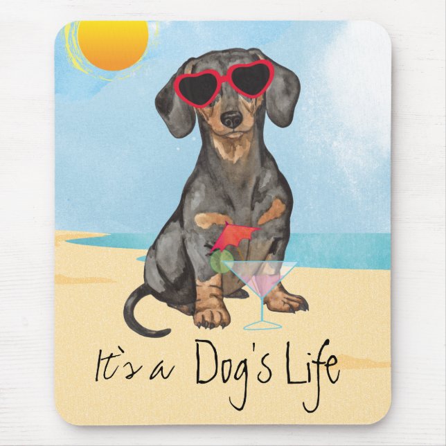 Summer Dachshund Mouse Mat (Front)
