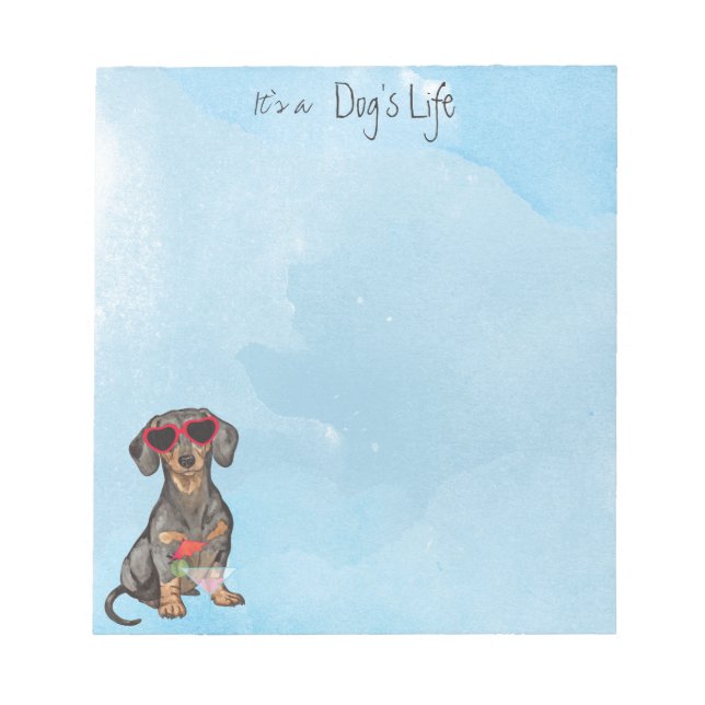 Summer Dachshund Notepad (Front)