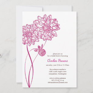 Summer Dahlias Shower/Party Invitation