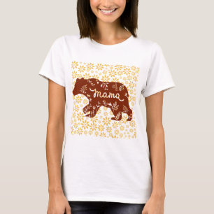 Summer Daisies Bear Mama Women's Clothing T-Shirt