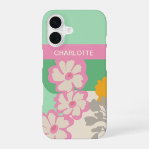 Summer Daisies Colour Blocks Modern Floral  iPhone 16 Case