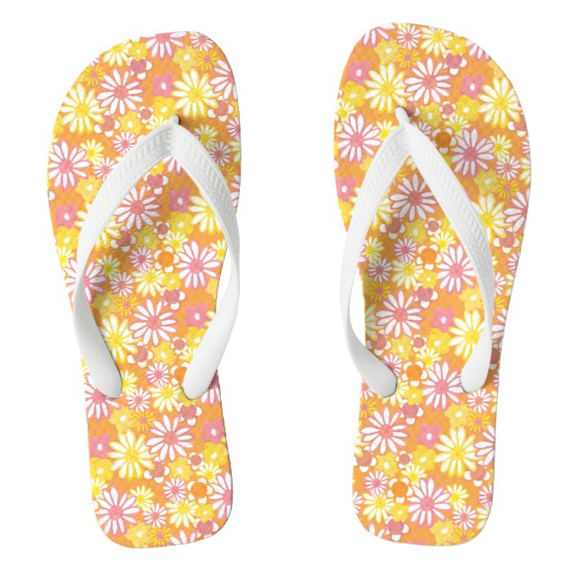 Summer Daisies Flip Flops (Footbed)