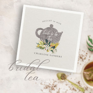 Summer Daisies Floral Floral Bridal Tea Napkin
