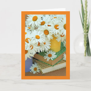 Summer Daisies Folded Blank Greeting Card