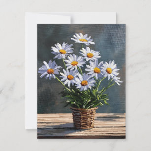 Summer Daisies In Acrylics Holiday Card