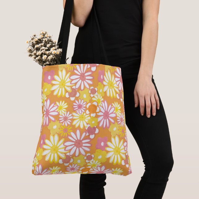 Summer Daisies Tote Bag (Close Up)