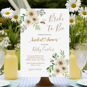 Summer Daisy Bride to Bee Bridal Shower Invitation