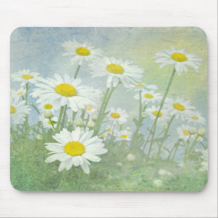 summer daisy field mouse mat