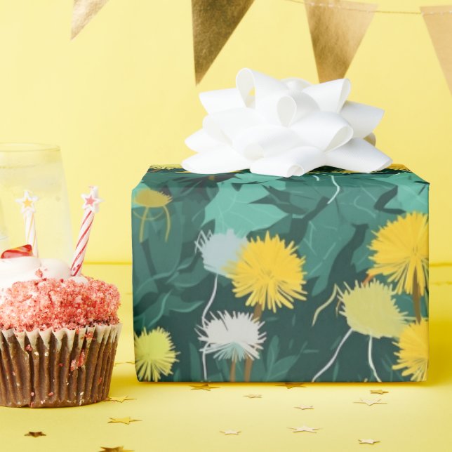 Summer Dandelion Meadow Wrapping Paper (Birthday Party)