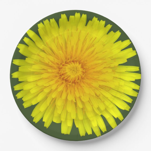 Summer Dandelion Paper Plates (Front)