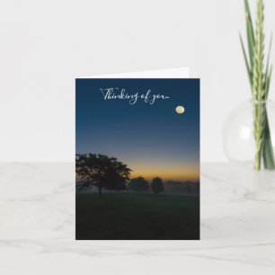 Summer Dawn With Moon Thinking Of You Card
